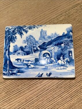 English Ware Lancaster , Hanley England trinket box 4 3/4x3 3/4 x1 1/4